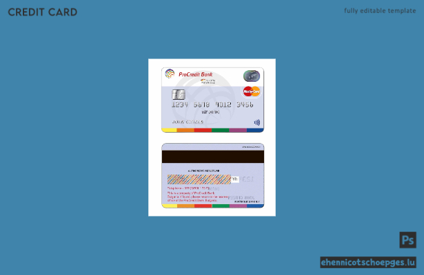 Bulgaria ProCredit Bank Mastercard – Beispielvorschau